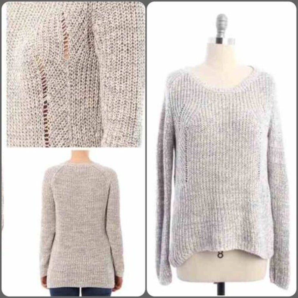 Anthropologie Tatiana Lose Knit Coastal Grandma Beachy Boho Cozy Sweater Lg - Picture 2 of 5